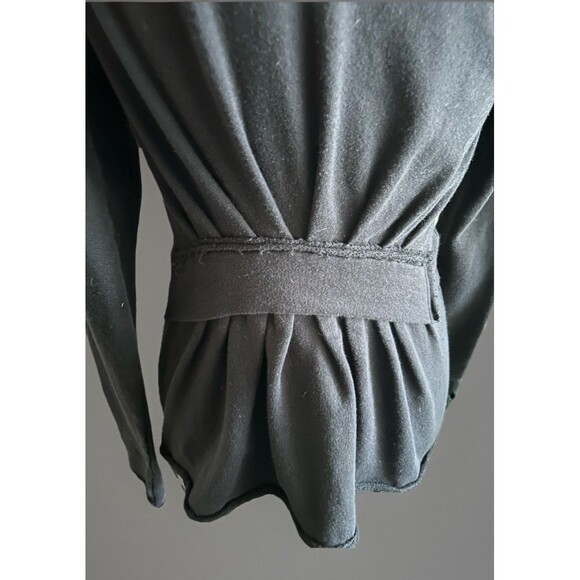 We The Free Ebb And Flow Ruffle Front Jacket Black Zip Front Peplum Hem Size Sm - Picture 5 of 14